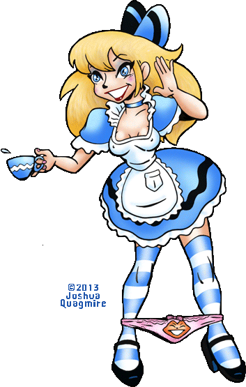 Alice welcomes one and all to the Mad Tea Party...